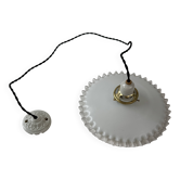 Antique 25.5 cm vintage opal lace pendant light