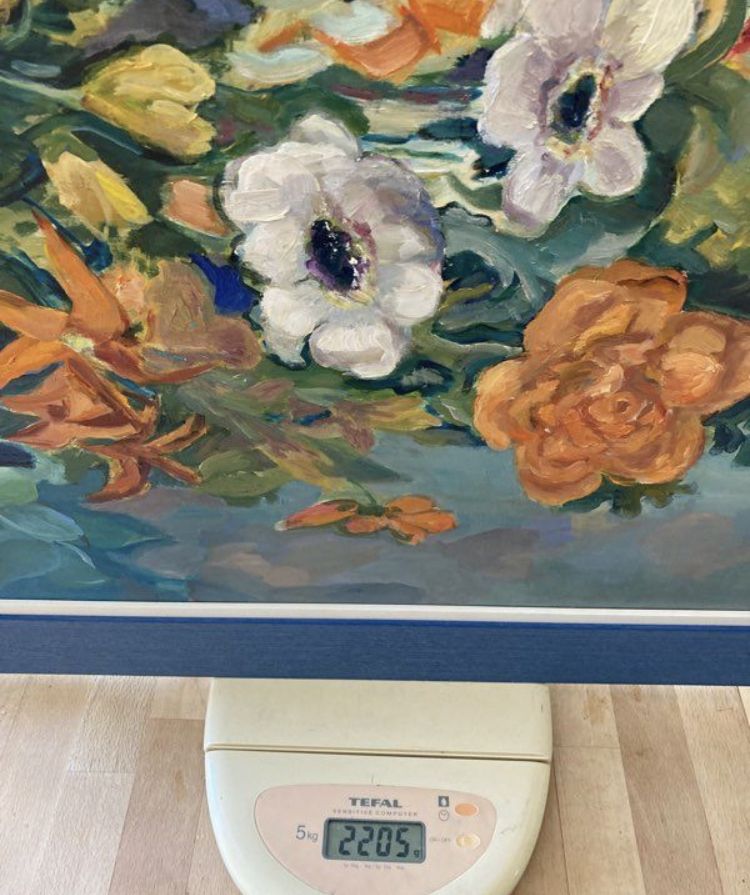 Oil painting on isorel panel Bouquet fleuri signed FAYET twentieth era