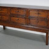 Antique French Oak Apothecary / Filing Cabinet Folding Doors, Early 20th Ce