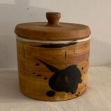 Pot de la Poterie de La Colombe in Vallauris style enamelled sandstone