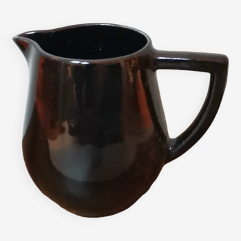 Vintage designer enameled black carafe