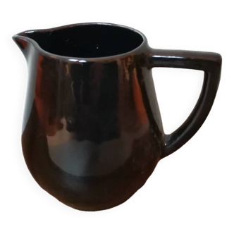 Vintage designer enameled black carafe