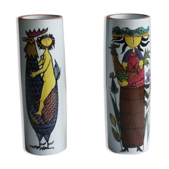 Pair of Suedois design vase by "stig lindberg"