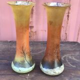 Paire de vases signés Legras