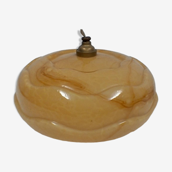 Opaline pendant light, clychy, vintage.