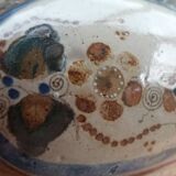 Ceramic signed duck in glazed stoneware, vintage 1960.