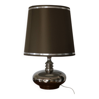 Silver ceramic lamp with shade 690mm
