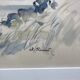 Watercolor of a landscape, signed CH. Prouvost
