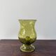 bougeoir en verre bullé vert biot années 60