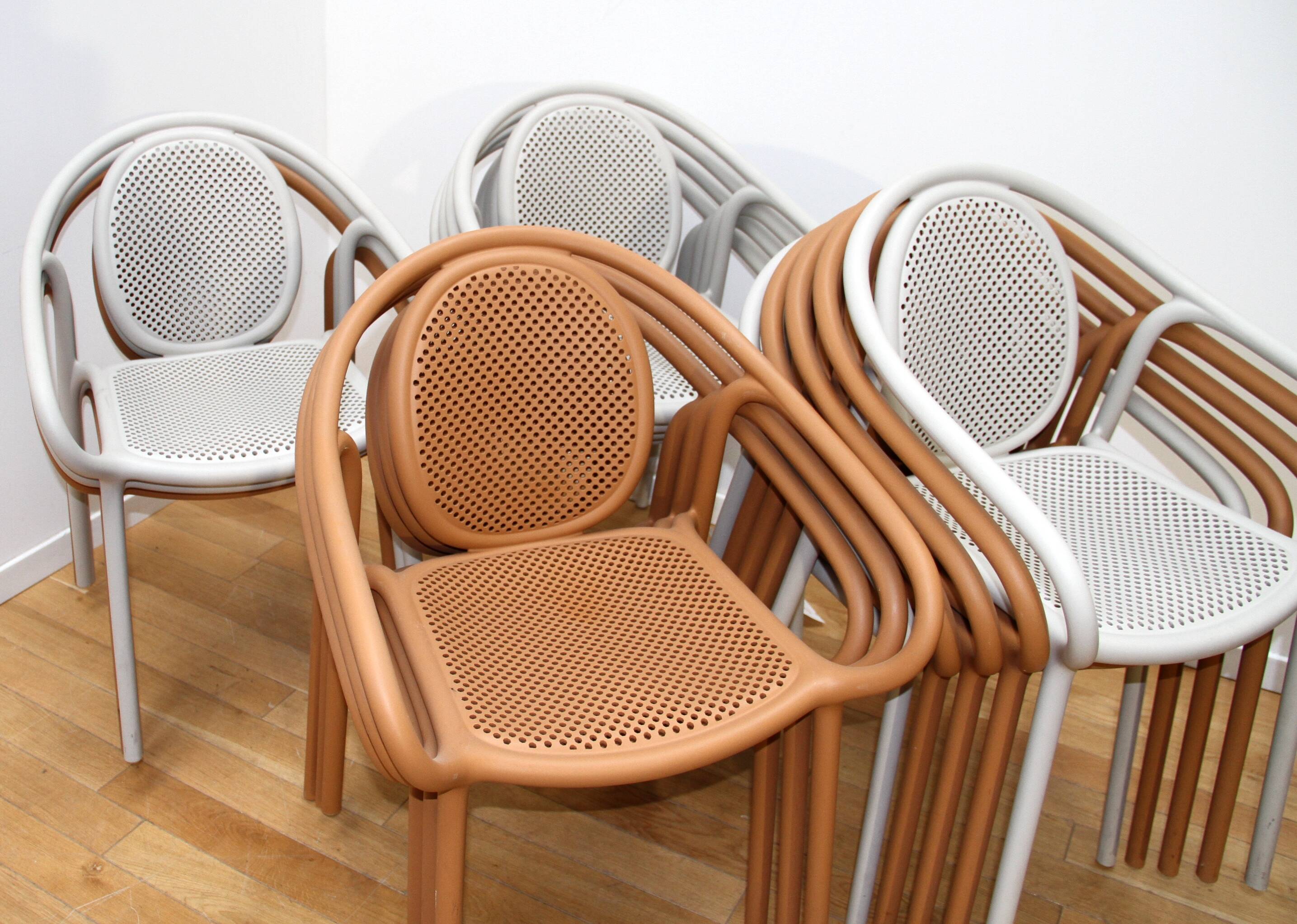 Set of 14 Pedrali garden chairs