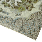 Hand-knotted antique anatolian 1970s 206 cm x 318 cm blue carpet