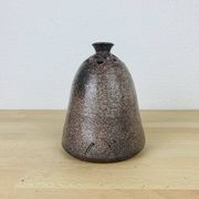 Vintage signed sandstone flower spade vase