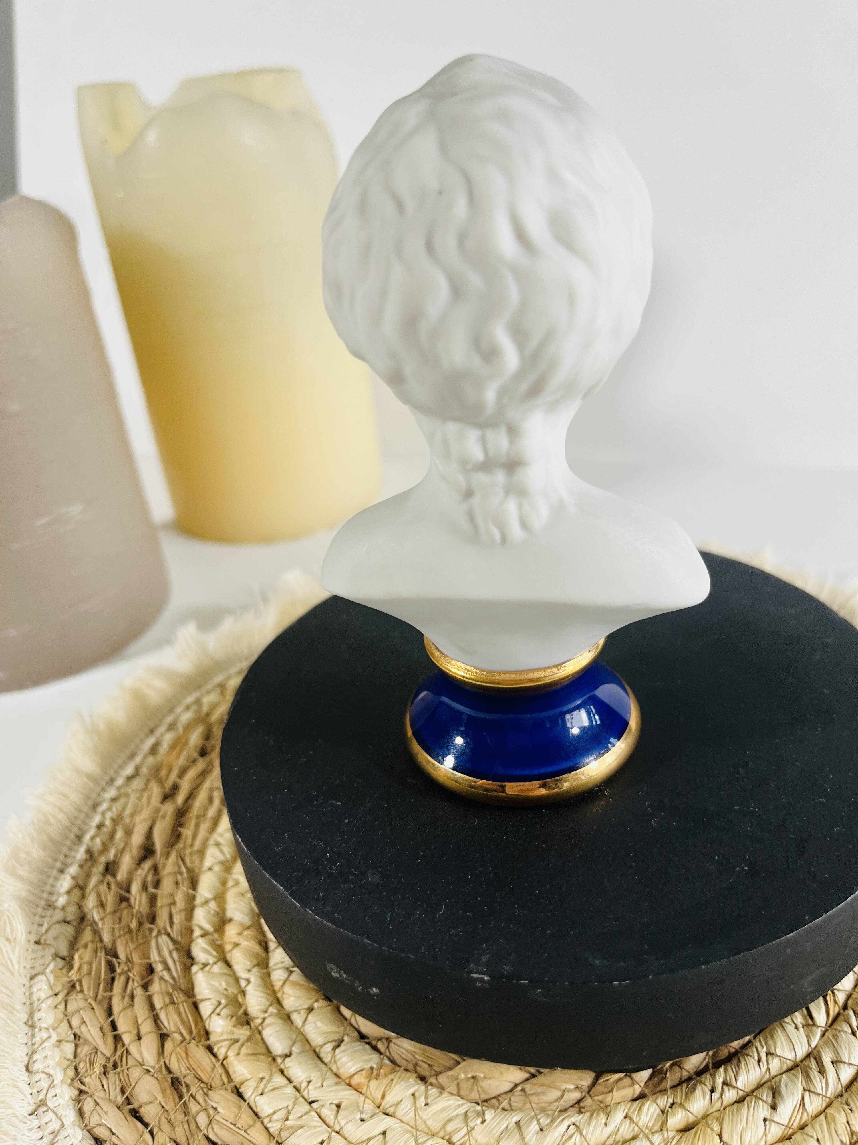 Biscuit child bust, Limoges porcelain