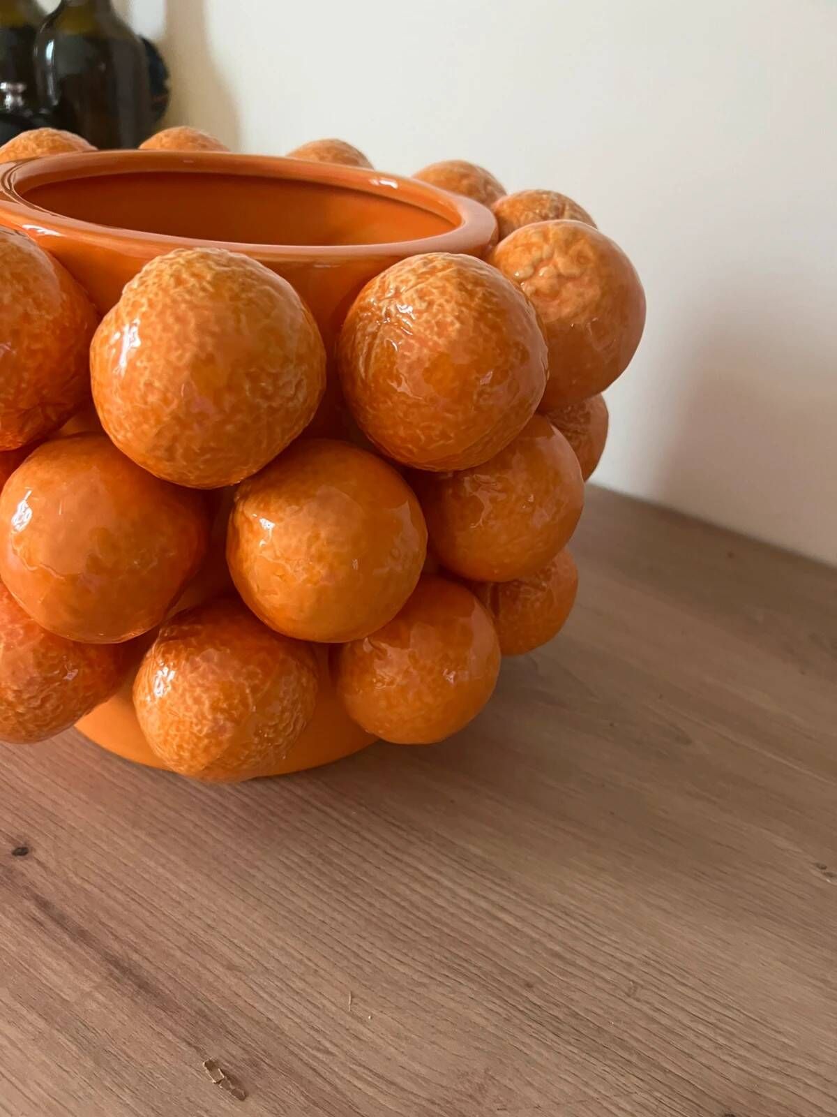 Ceramic cache-pot oranges from Sicily with oranges.