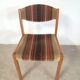 Set de 6 chaises vintage année 70 bois et velours