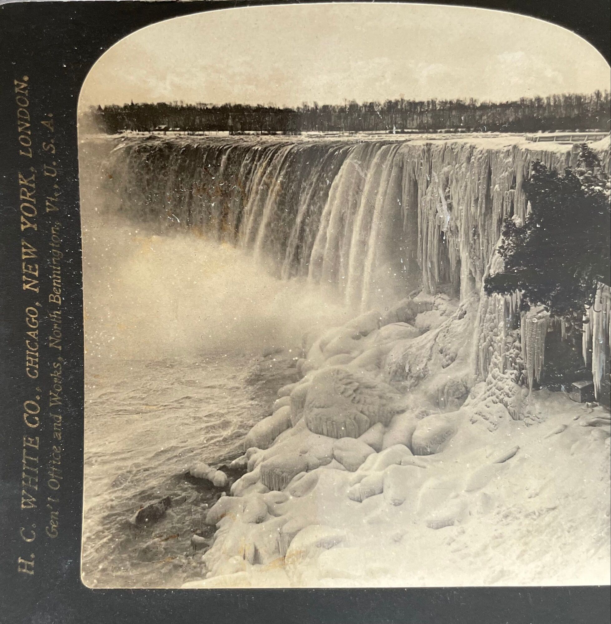 Old photography stereo, stereograph, luxury albumine 1903 Niagara Falls, Canada
