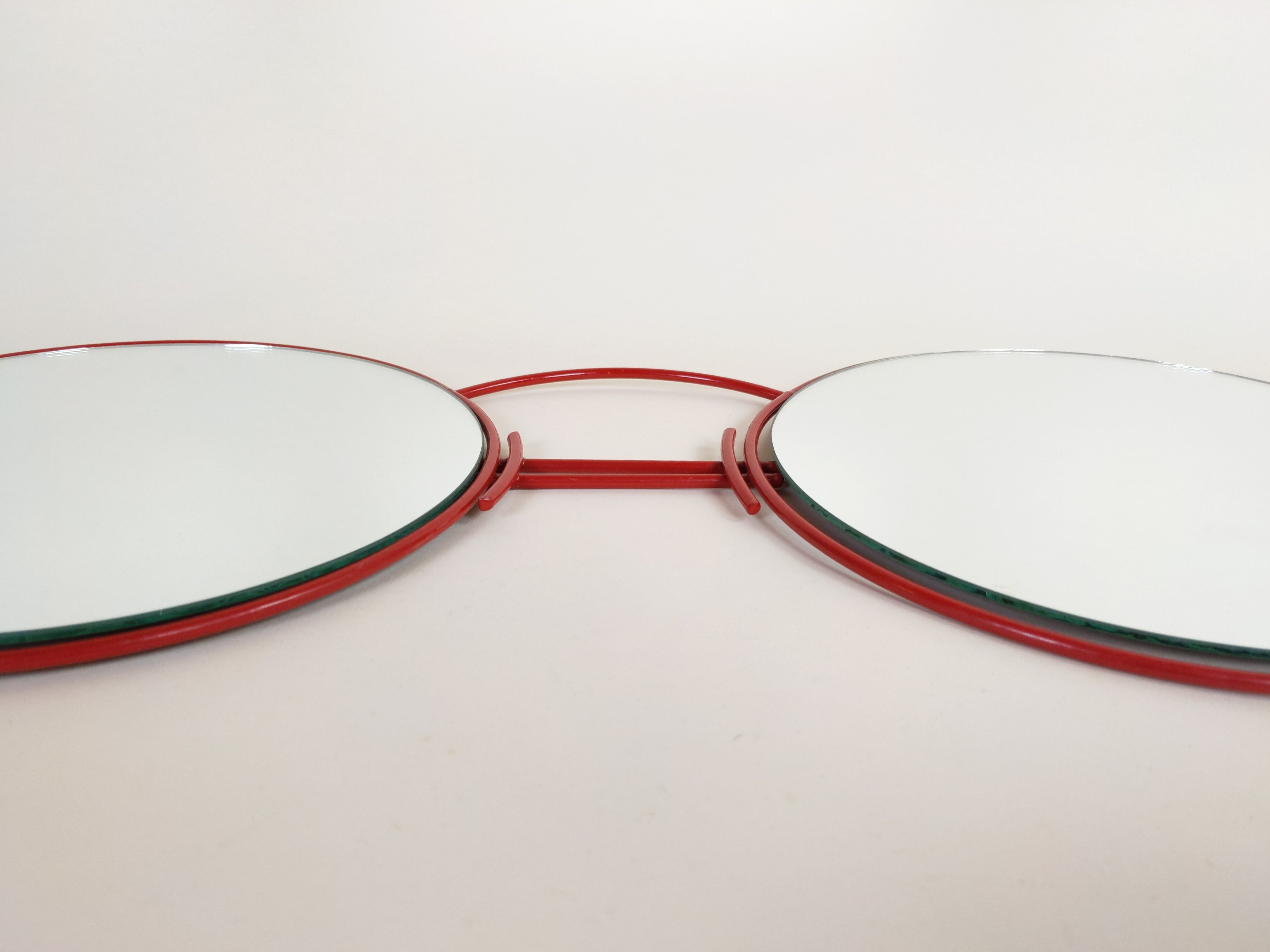 Vintage wall mirror in the shape of glasses 1980