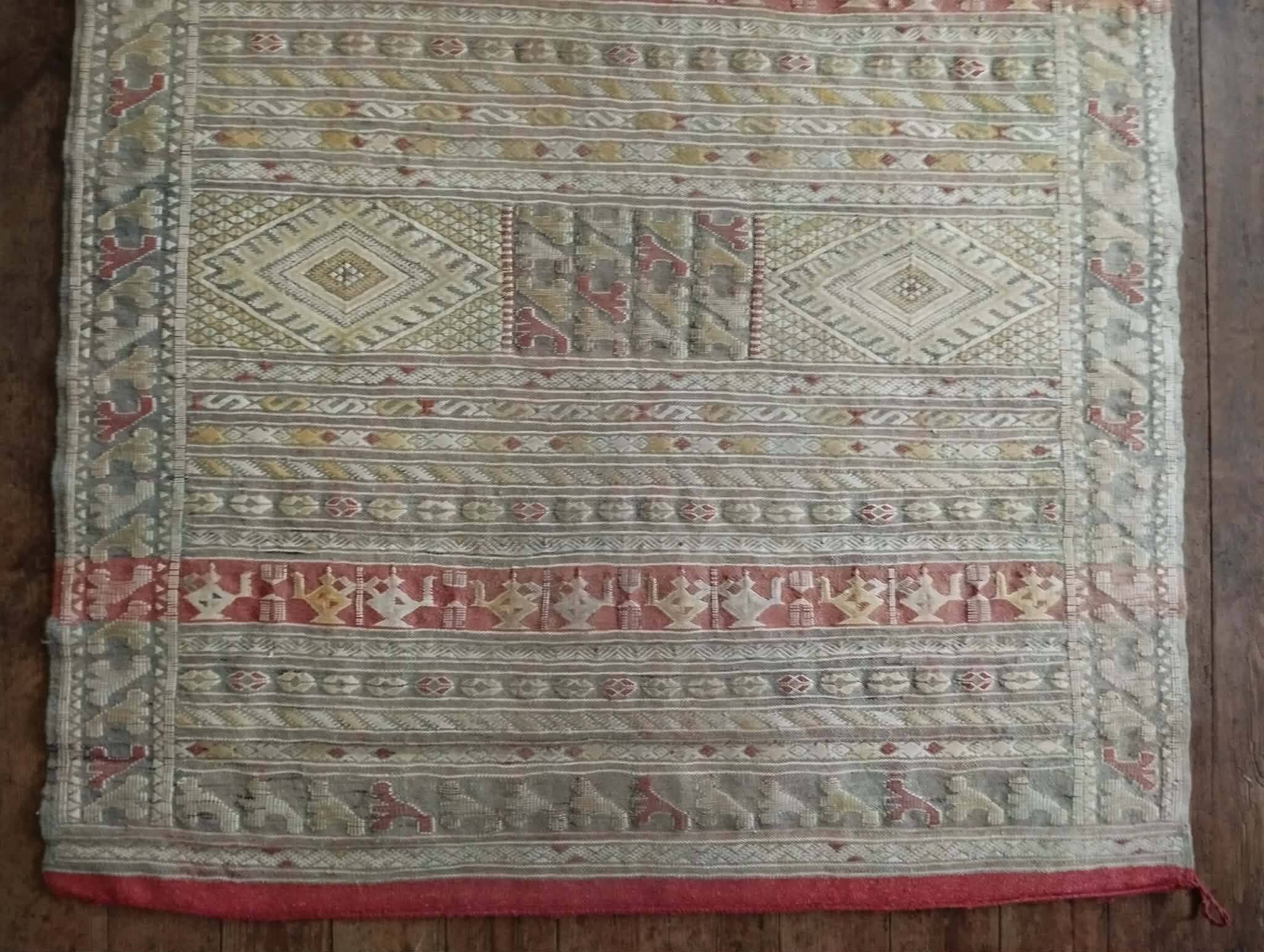 Handmade Berber Kilim Zemmour 187x115cm