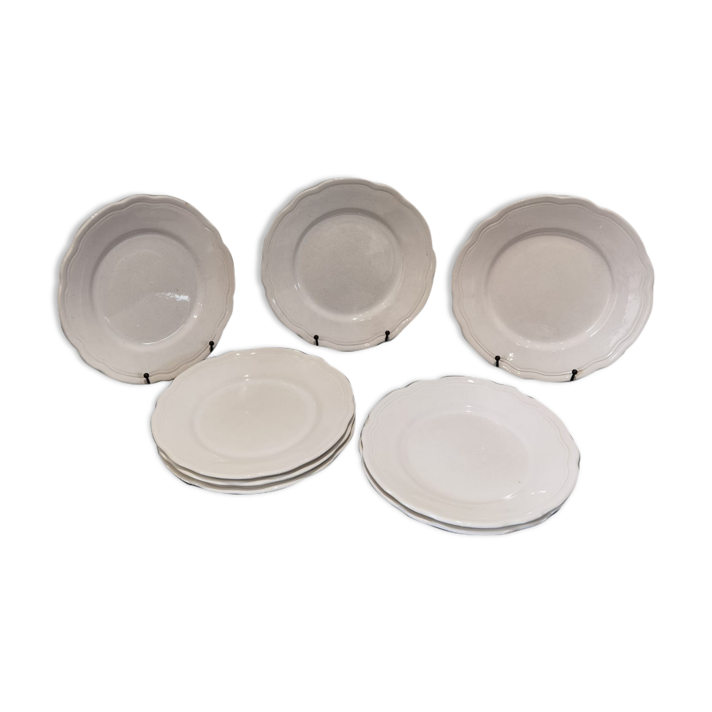 Flat plates 24.5cm Sarreguemines France