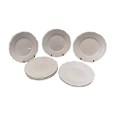 Assiettes plates 24.5cm Sarreguemines France