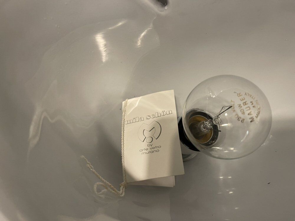 Murano Glass Table Lamps by Mila Schon, 1980s, Set of 2