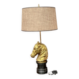 Lampe de table réalisée en bronze massif sur un socle en marbre.