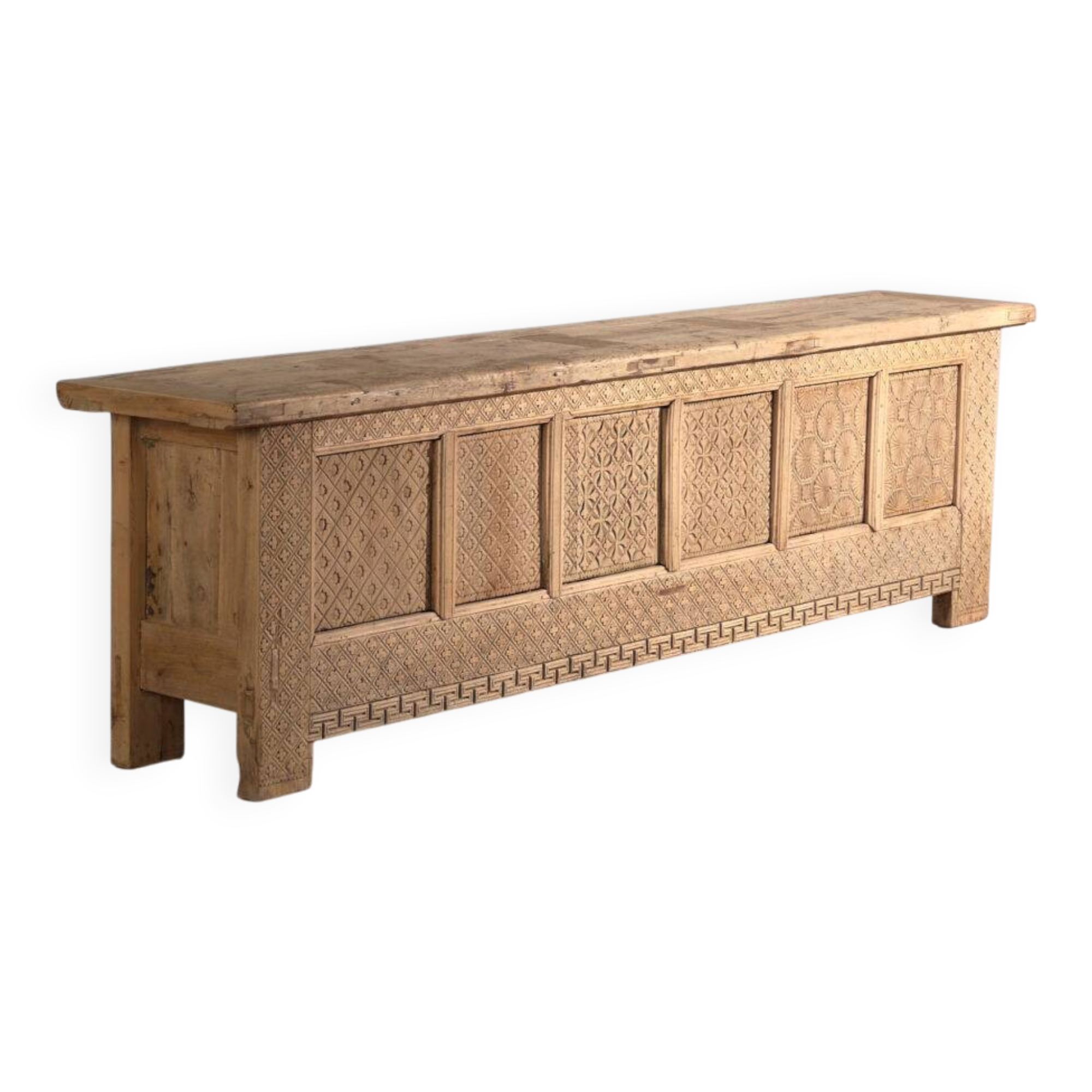 Old carved pine wood buffet – Gansu, around 1900