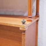 Vintage wooden bookshelf library