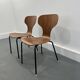 Chaises Mid-Century en Contreplaqué Danois, 1950s, Set de 2