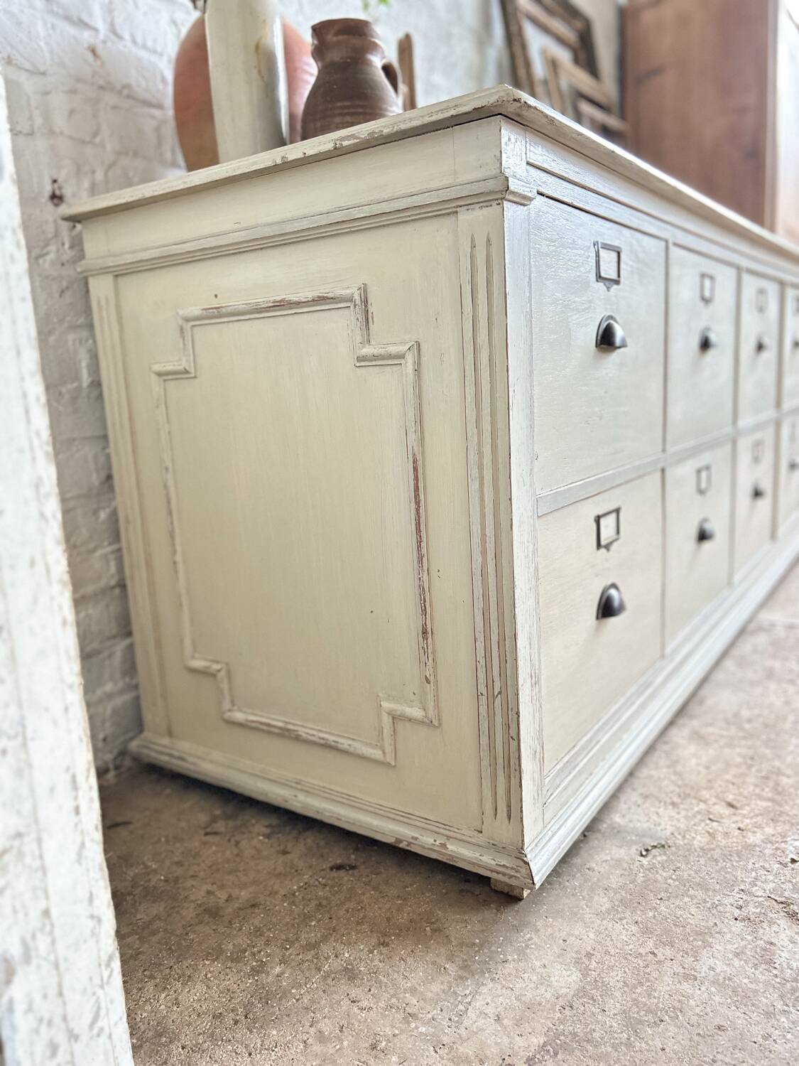 Old haberdashery furniture with original patina