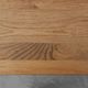 20th Century French oak trestle table with scalloped legs and plank top