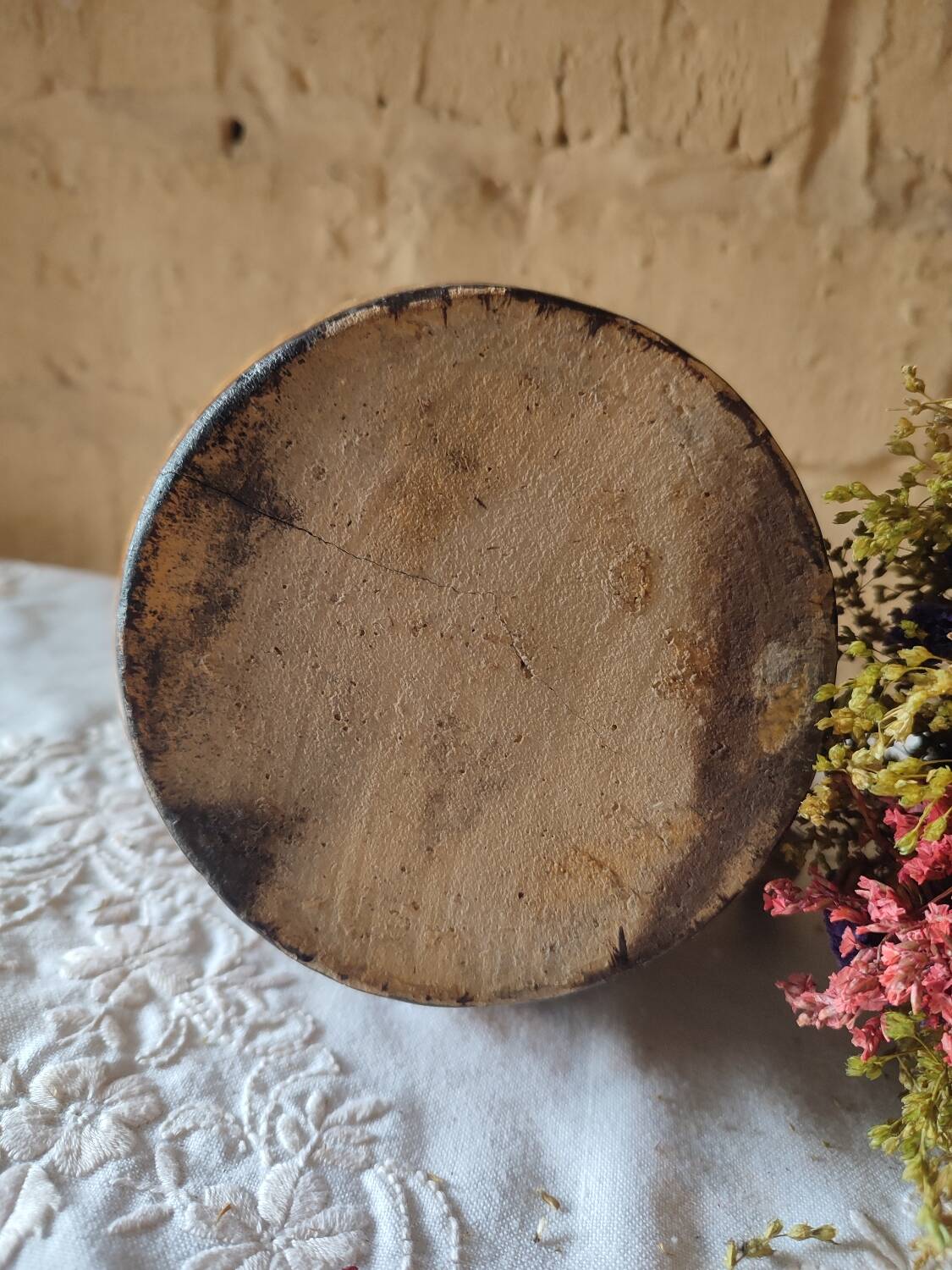 Old sandstone pitcher vase