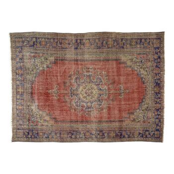 Anatolian handmade vintage rug 273 cm x 212 cm