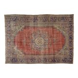 Anatolian handmade vintage rug 273 cm x 212 cm