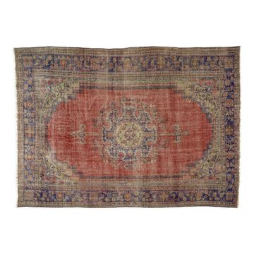 Anatolian handmade vintage rug 273 cm x 212 cm