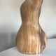 Ceramic vase mid century Grandjean in Vallauris faux bois 1960