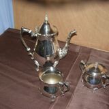 Argenterie Léonard: silver metal coffee set, 3 pieces