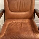 Set of 6 "1960s design" leather armchairs.