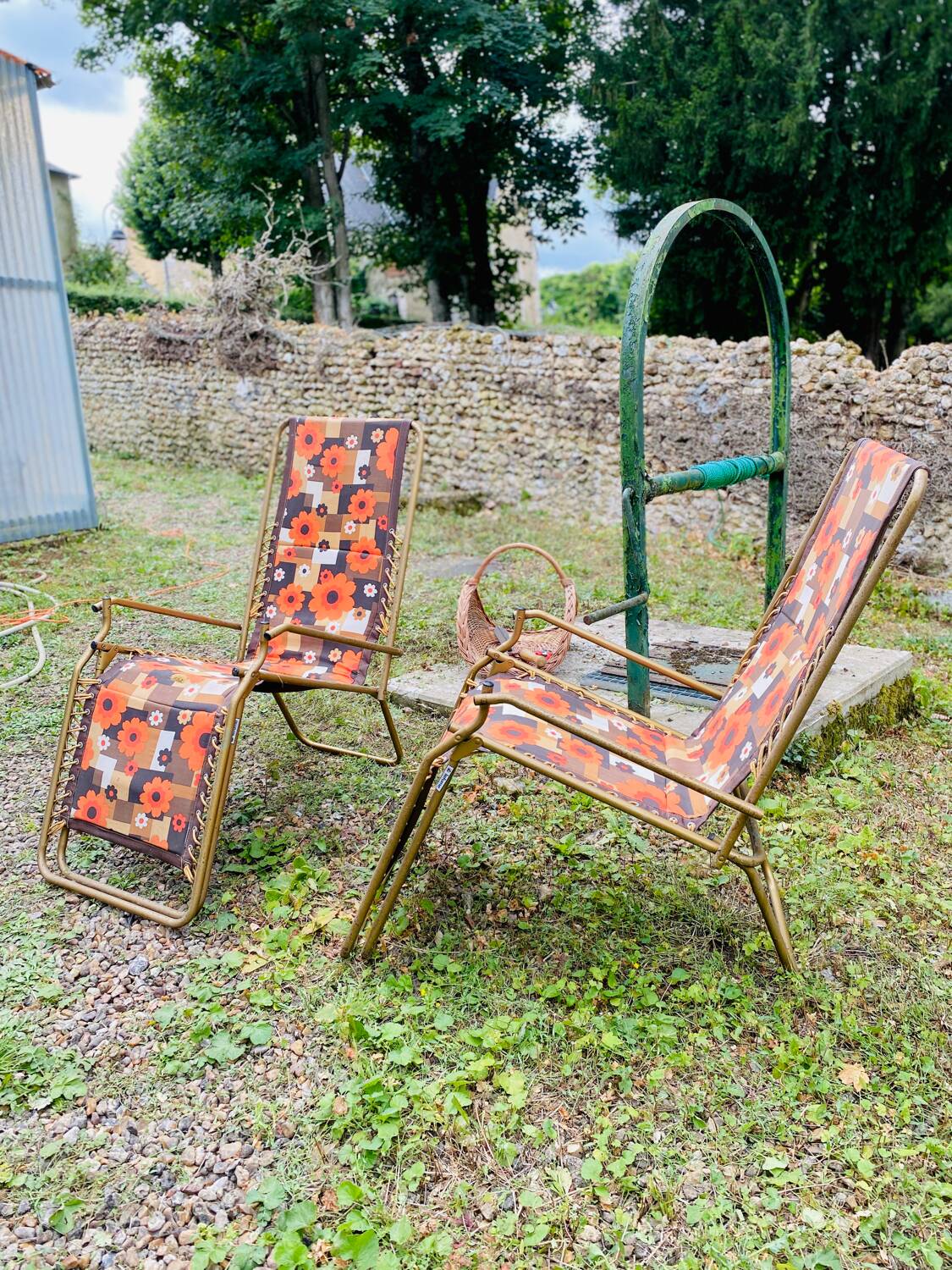 Pair of Lafuma Vintage recliner chairs