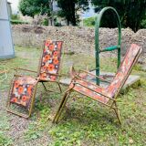 Pair of Lafuma Vintage recliner chairs