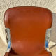 Pair of leather and chromed metal chairs year 70