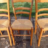 6 straw chairs