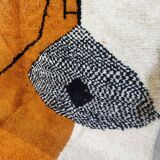 Moroccan handmade artisanal berber carpet magic orange eye 287 x 184 cm