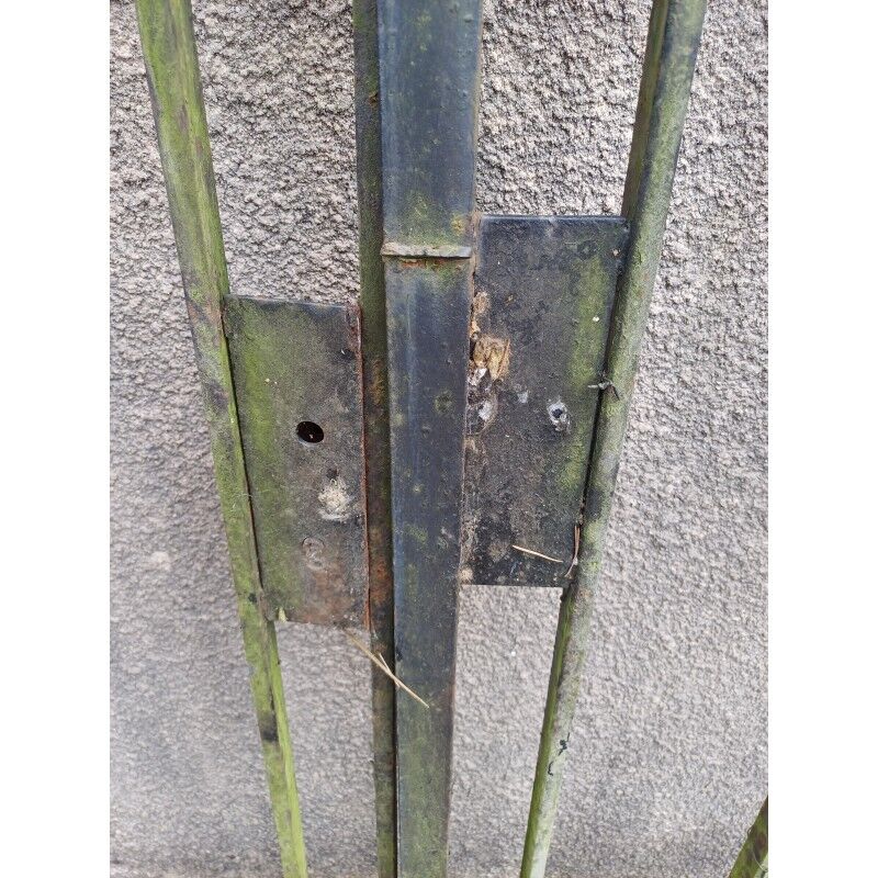 Wrought iron gate with 2 leaves