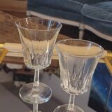 70's water glasses and wine glasses set