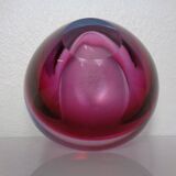 Sommerso Murano Glass Ashtray, Italy, 1960s