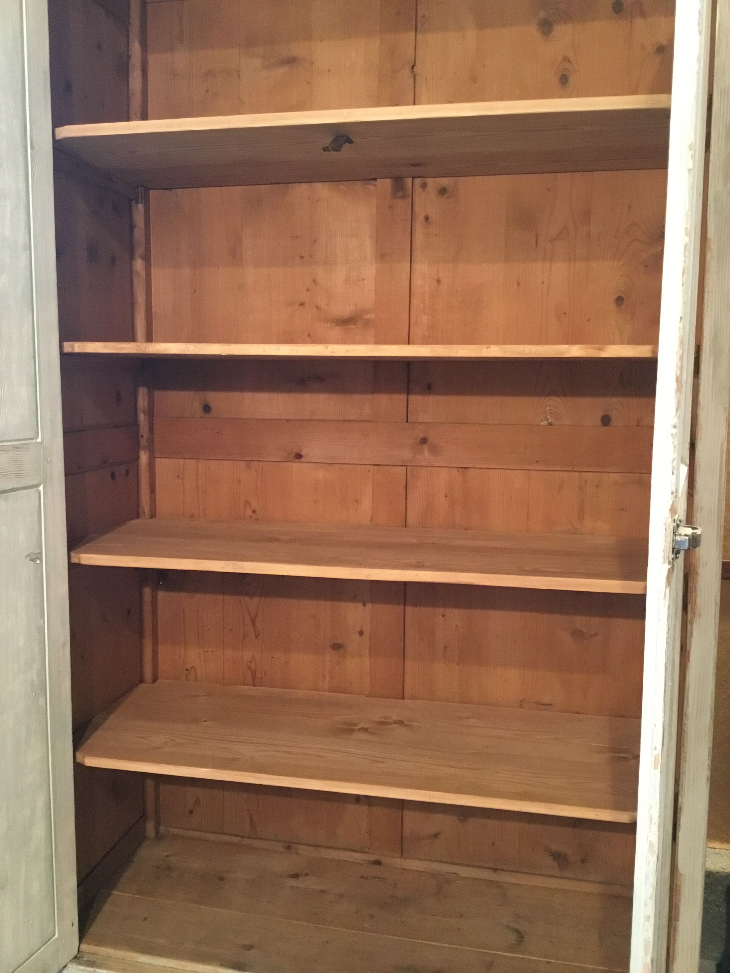 White patinated wardrobe