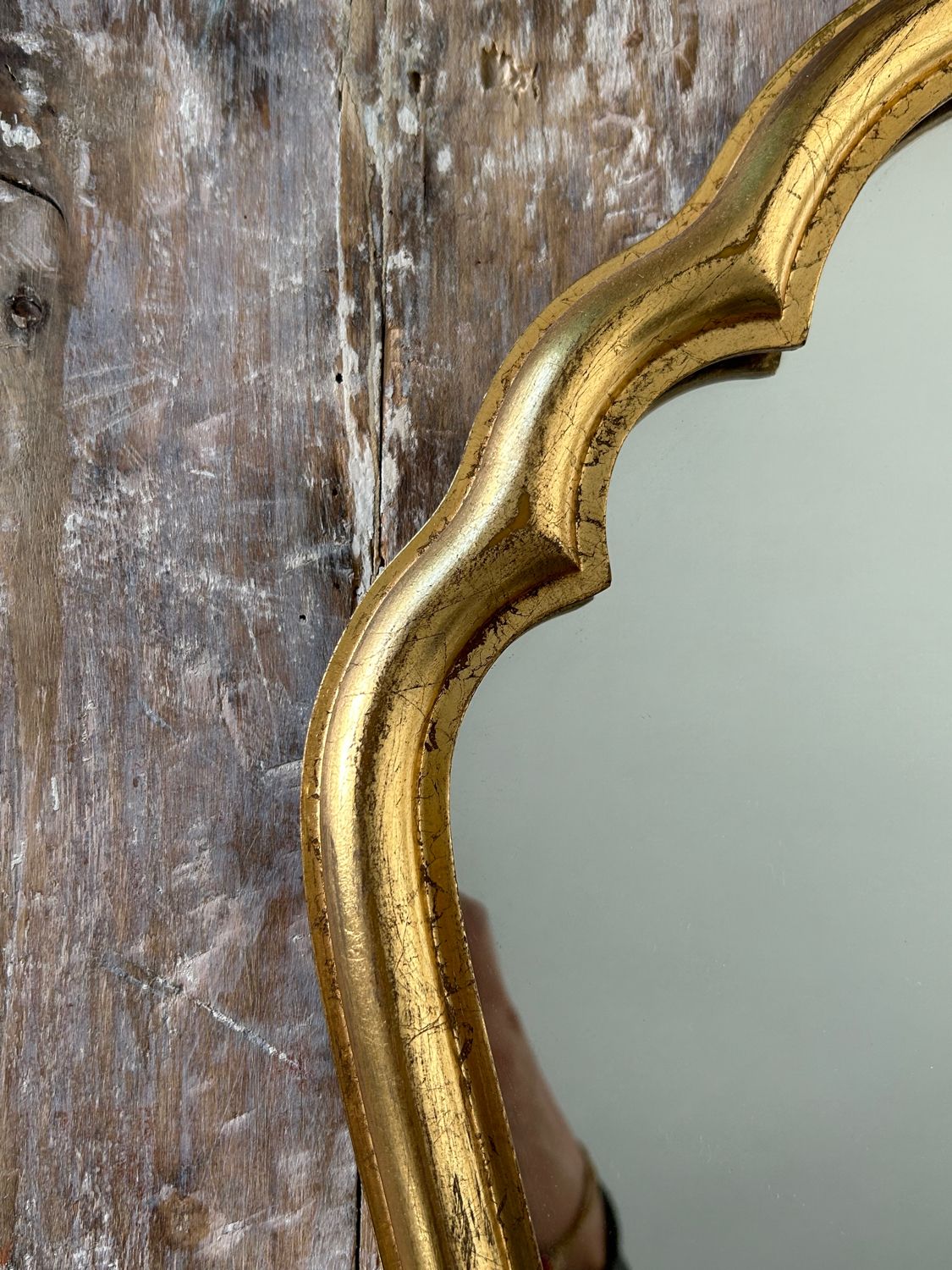 Old golden mirror