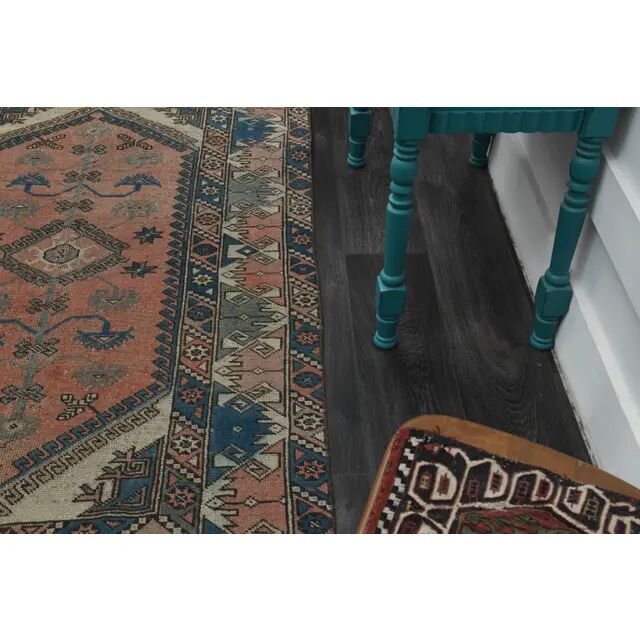 1970s Vintage Turkish Handmade Wool & Cotton Pink Area Rug