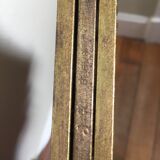 Triptych brass mirror 59x27cm